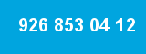 926 853 04 12 926 853 04 12